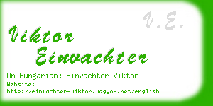 viktor einvachter business card